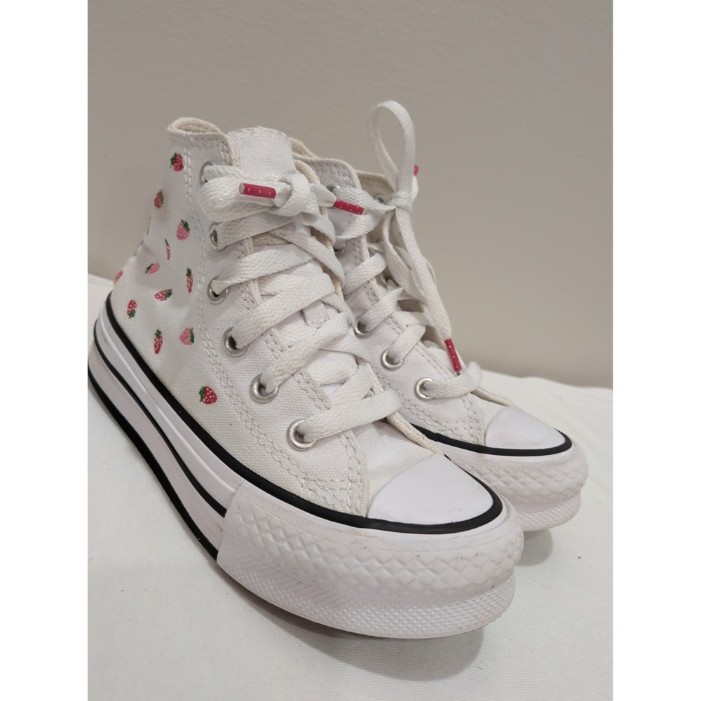 Converse A14925C Chuck Taylor Junior Sneakers in Strawberry White Red US 11.5...